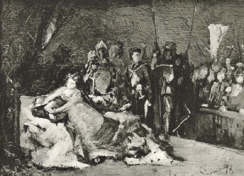 Gustaf Cederstrom albrekt av mecklenburg hanas av drottning margareta oil painting picture